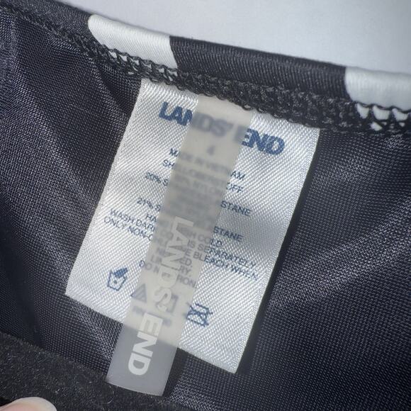 Lands’ End Women’s Polka Dot Print Tankini Swim Top Size 4 - Picture 5 of 5